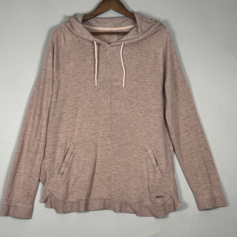 Marc New York Performance Hoodie Women XL Pink Excellent Ruffle Hem Pullover